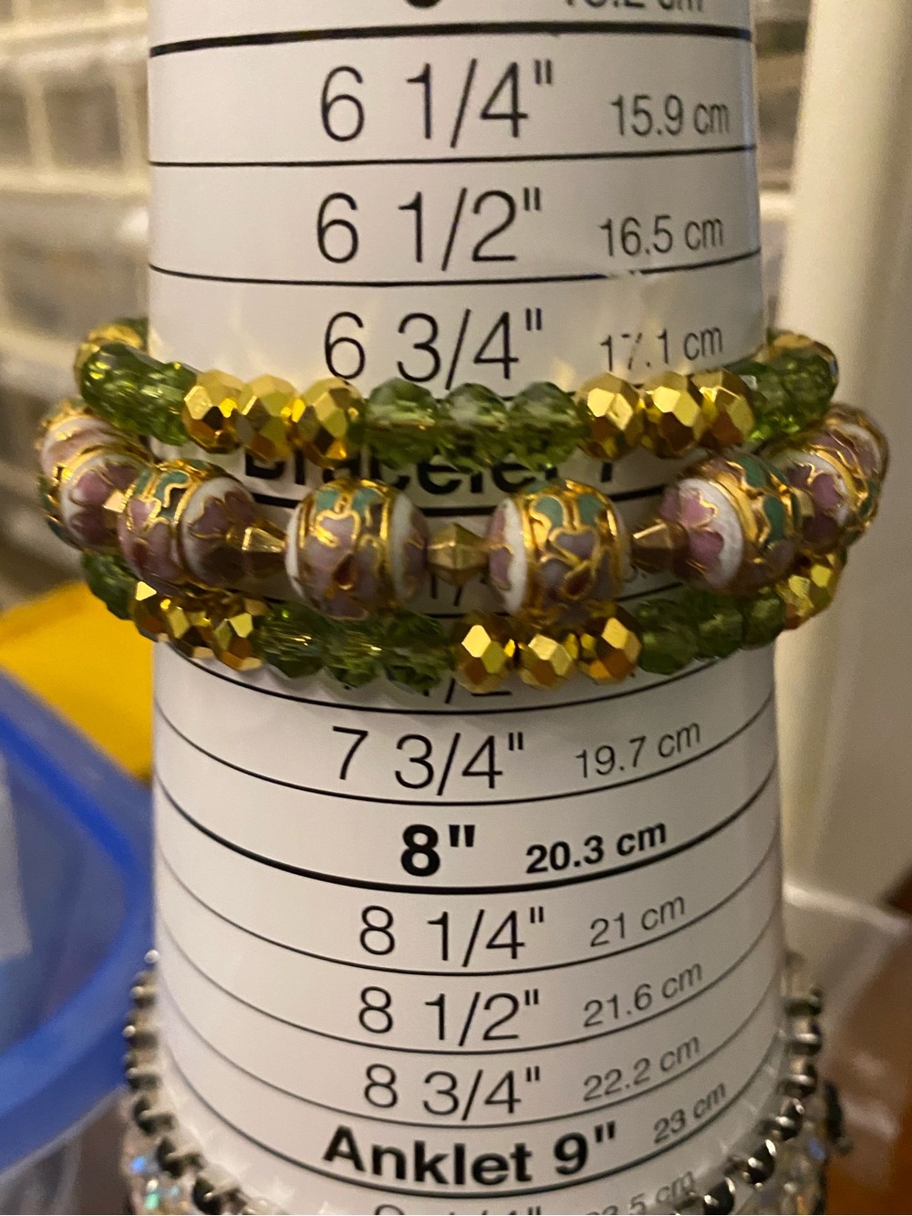 Golden Cloisonné Beaded Wrap Bracelet